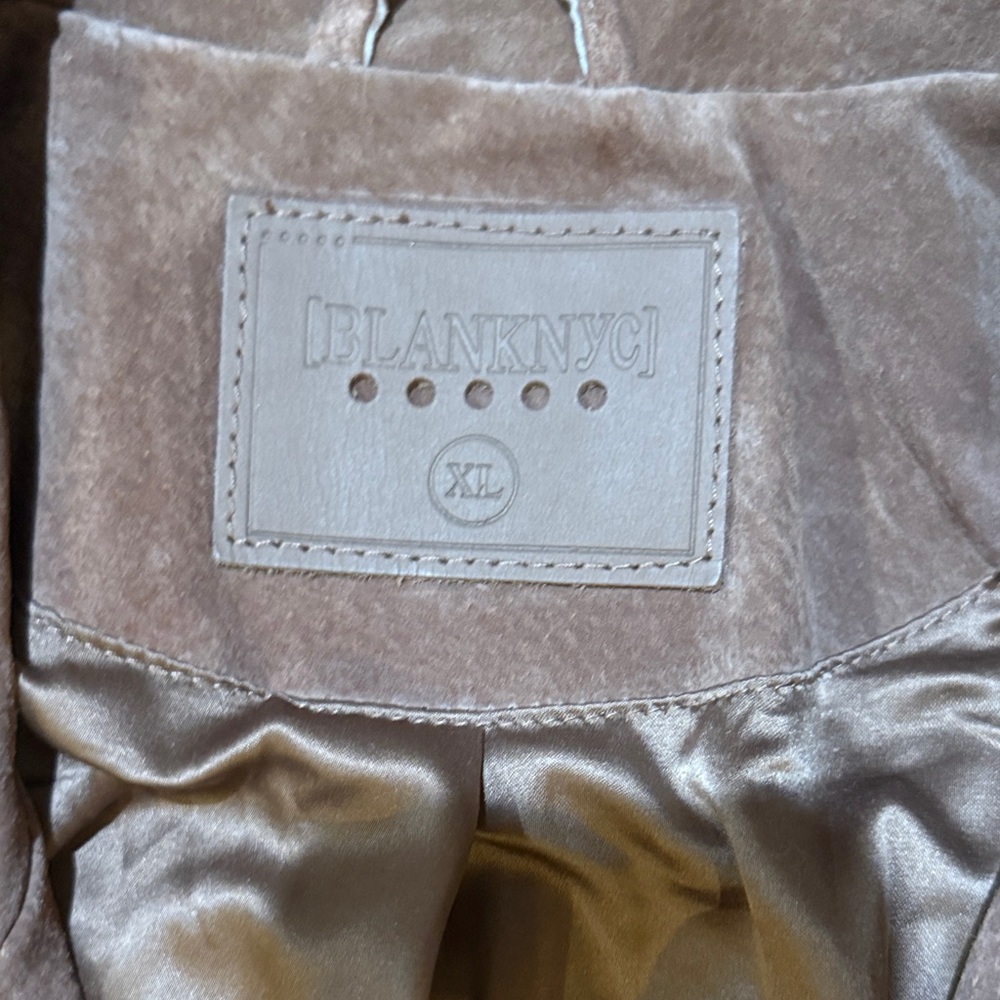 Blank NYC Chocolate Suede Leather Jacket - Picture 2 of 9
